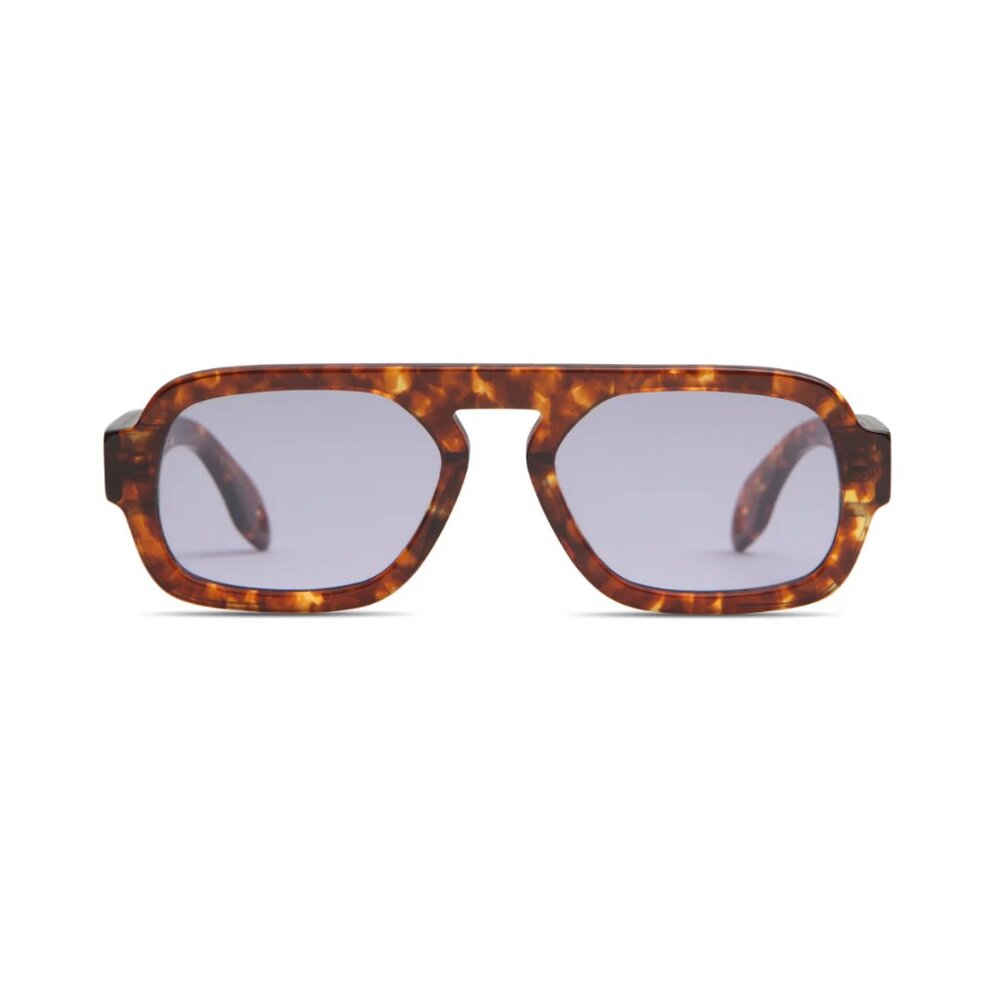 NEW ELISA JOHNSON Jane Mini Red Tortoise Sunglasses Aviator Brown Purple Aviator